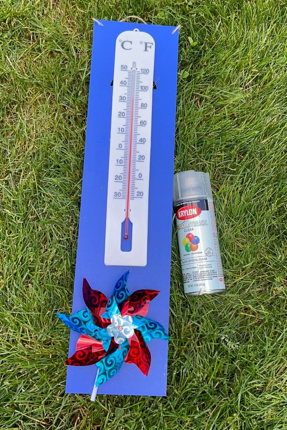 large outdoor thermometer that will be made decorative