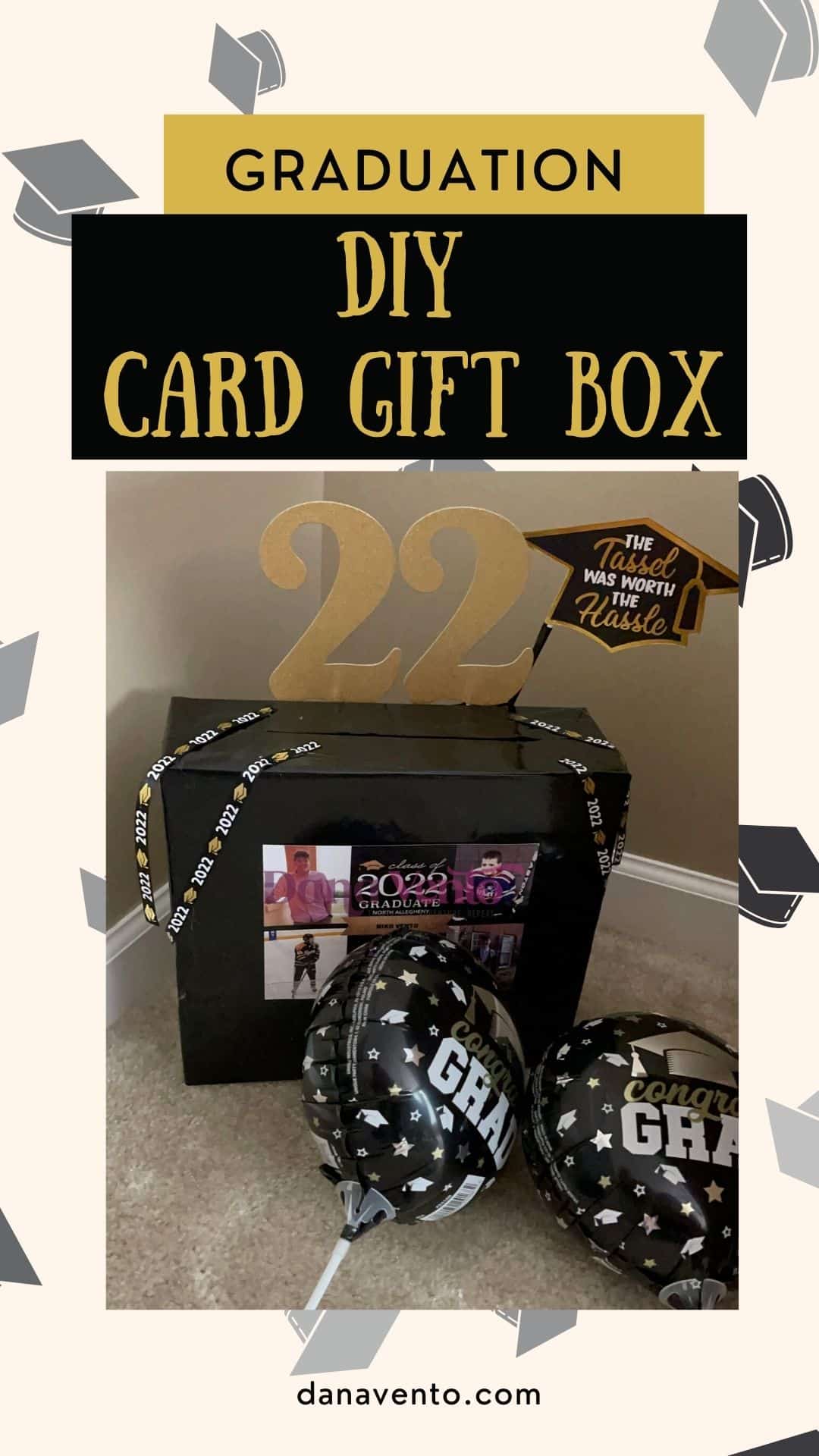 DIY graduation card gift box