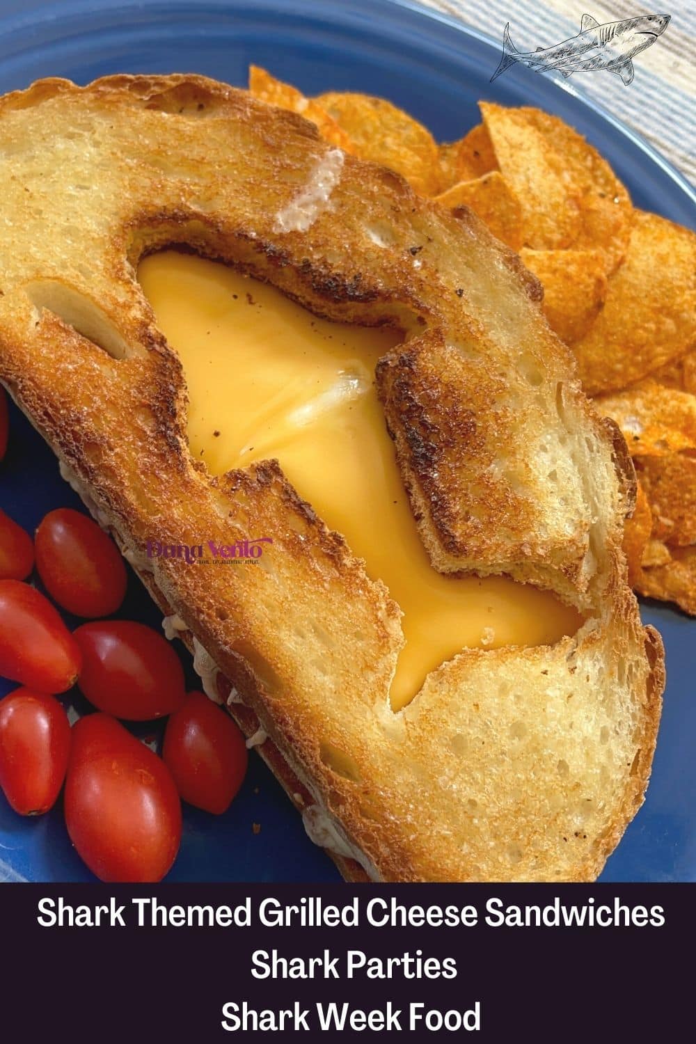 Shark Themed Grilled Cheese Sandwich