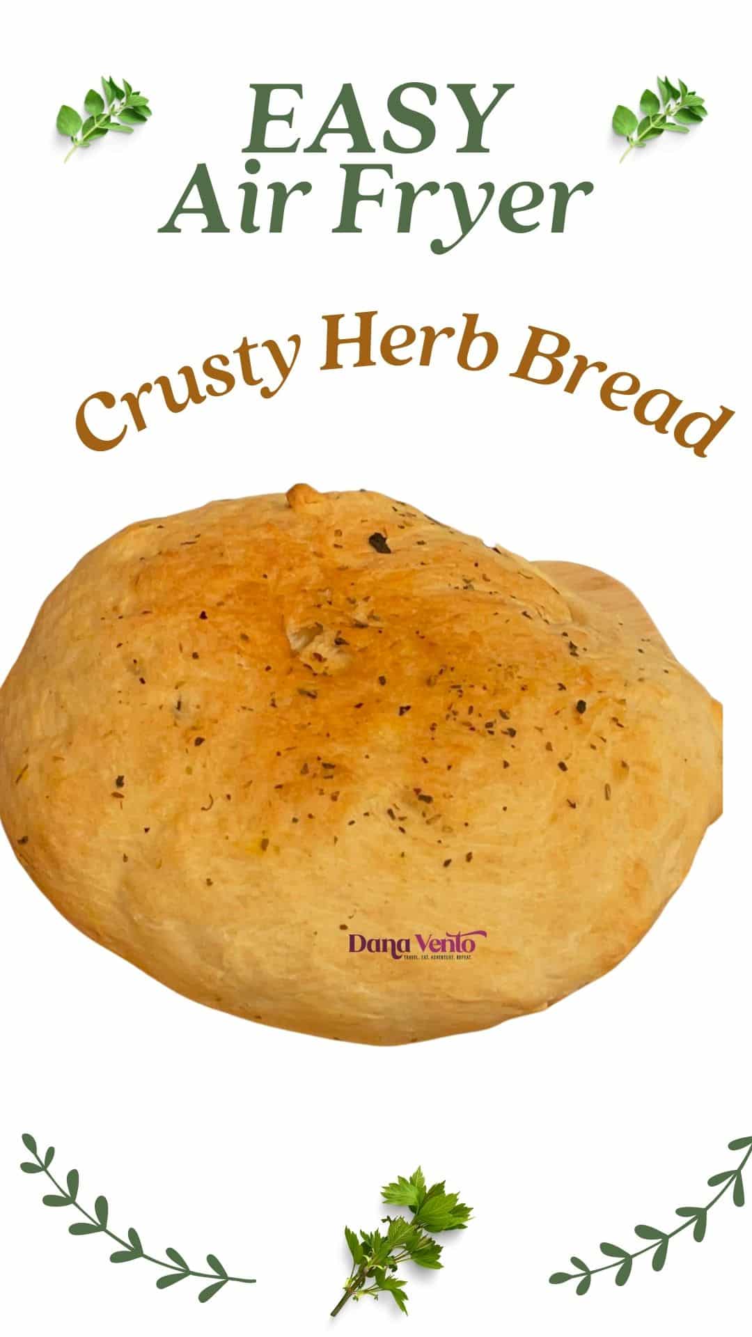 air fryer crusty herb bread