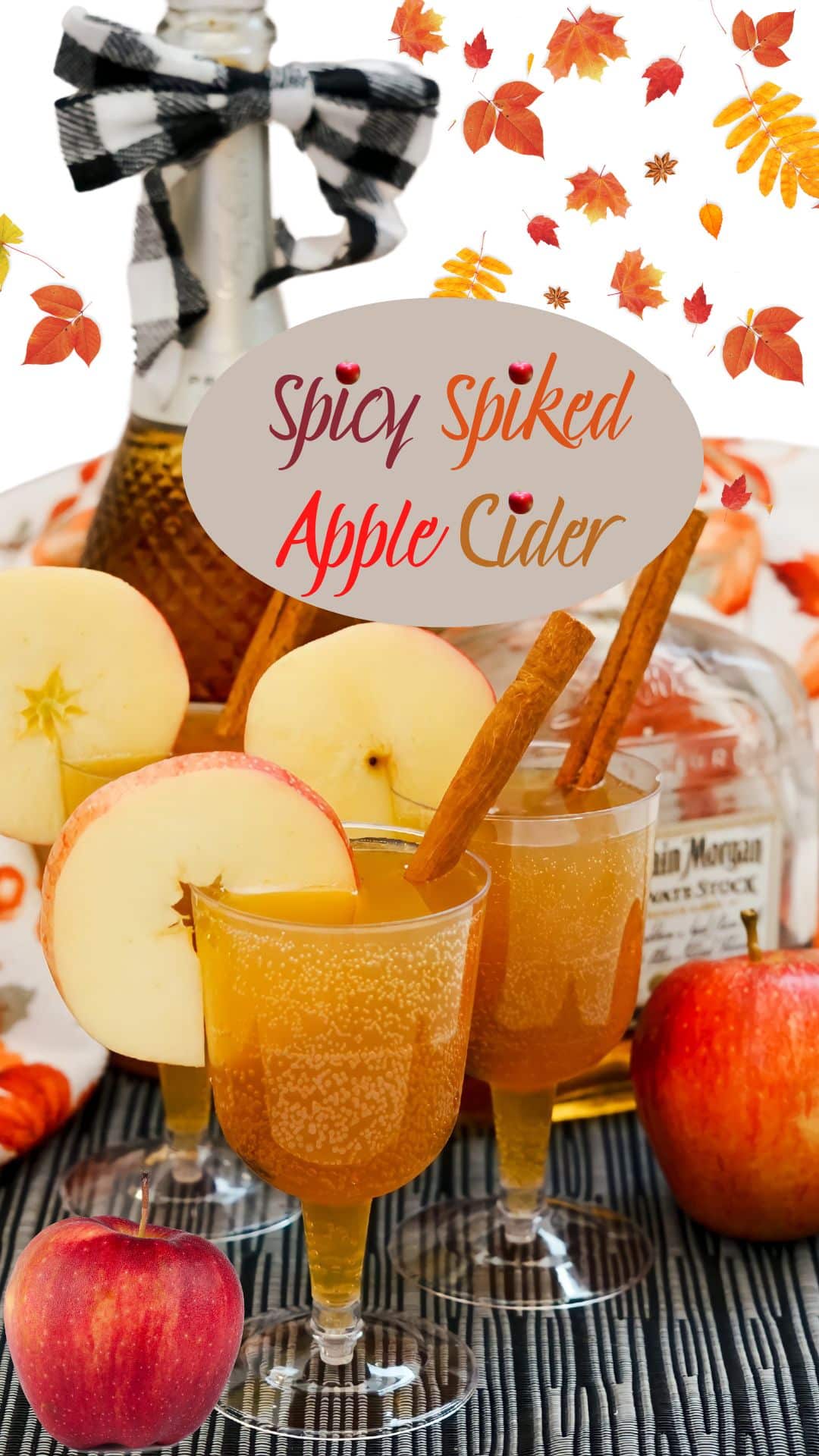 Sweet and Spicy Spiked Apple Cider Drink