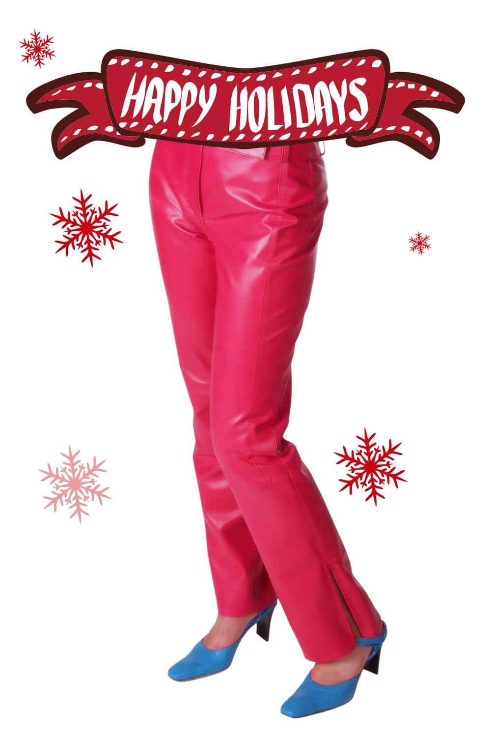 red leather pants for the holiday season 