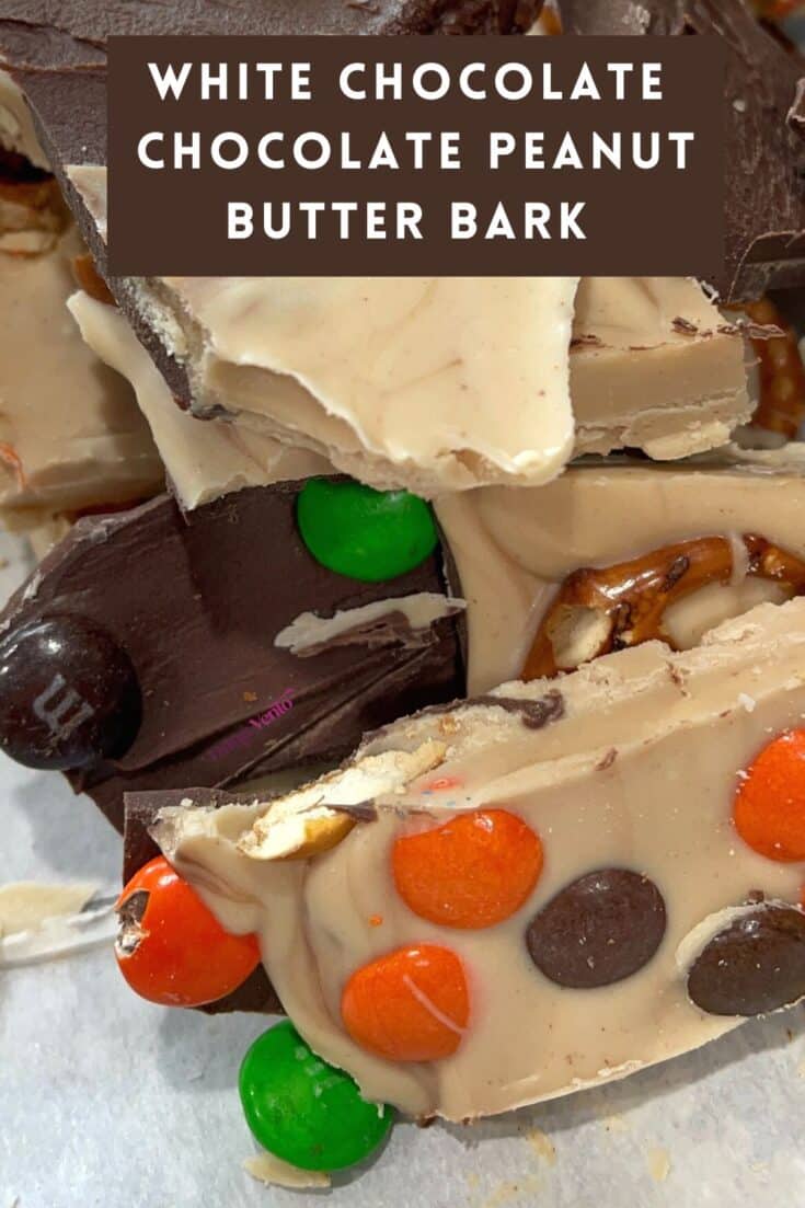 white chocolate chocolate peanut butter bark