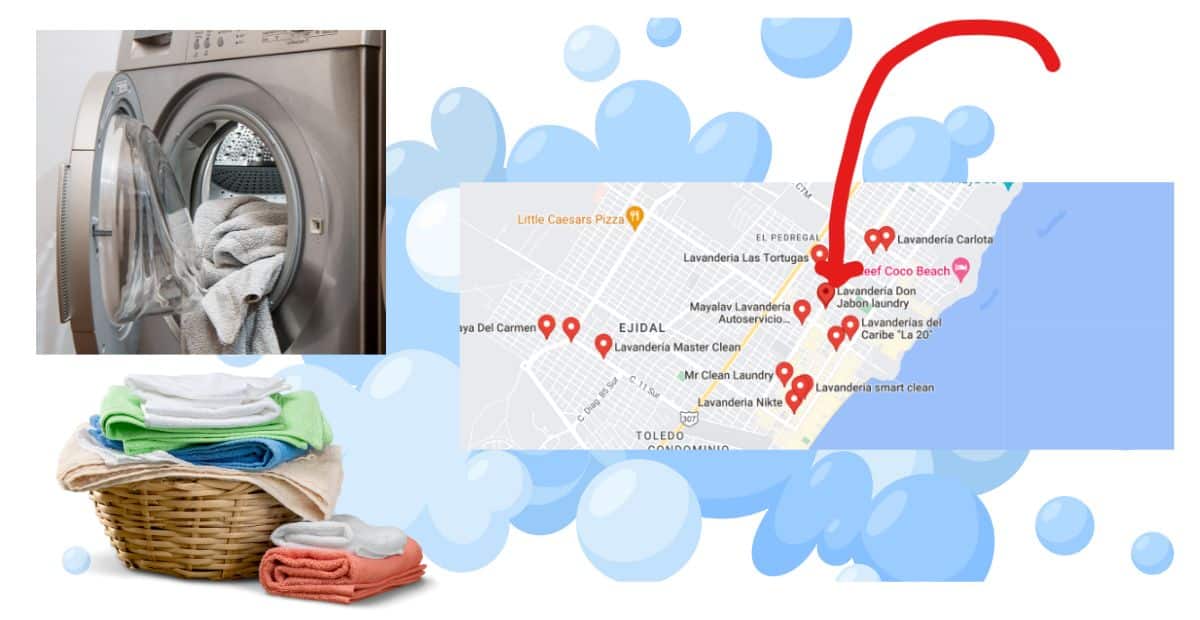 1 Terrific Playa Del Carmen Laundry Service Lavanderia - the map of where it is 