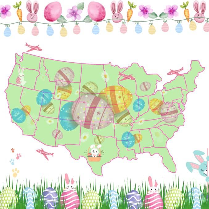 Good Easter Map Hop to Any Of these 5 Great USA Easter Vacation Destinations