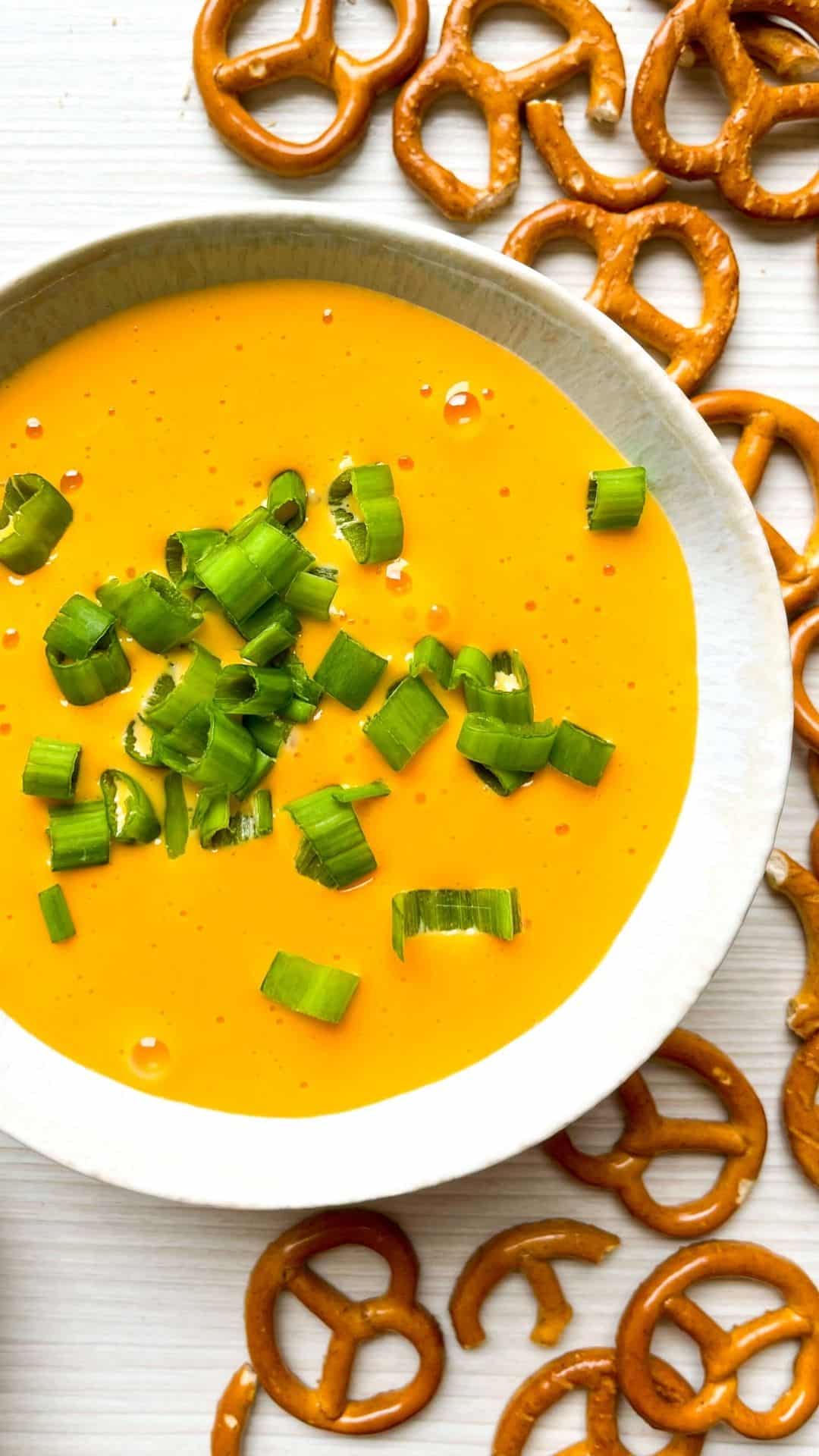 Cheddar Beer Cheese Dip in a serving bowl 