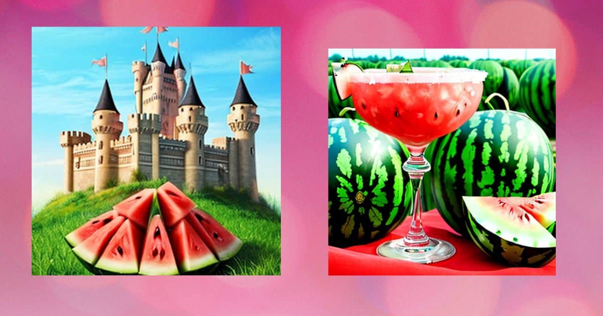 Thirsty Girls Watermelon craving and her watermelon castle