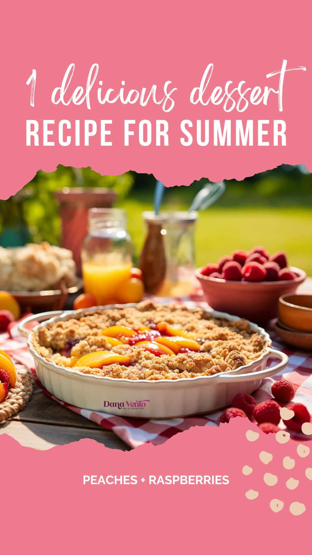 1 delicious dessert Spiced peach melba cobbler
