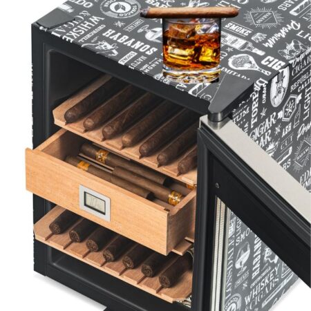 The Ultimate Father's day gift the NewAir Electric Cigar Humidor with the door open