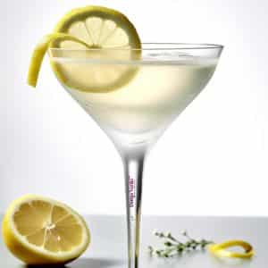 the sauvignon blanc summer cocktail with a lemon wheel garnish