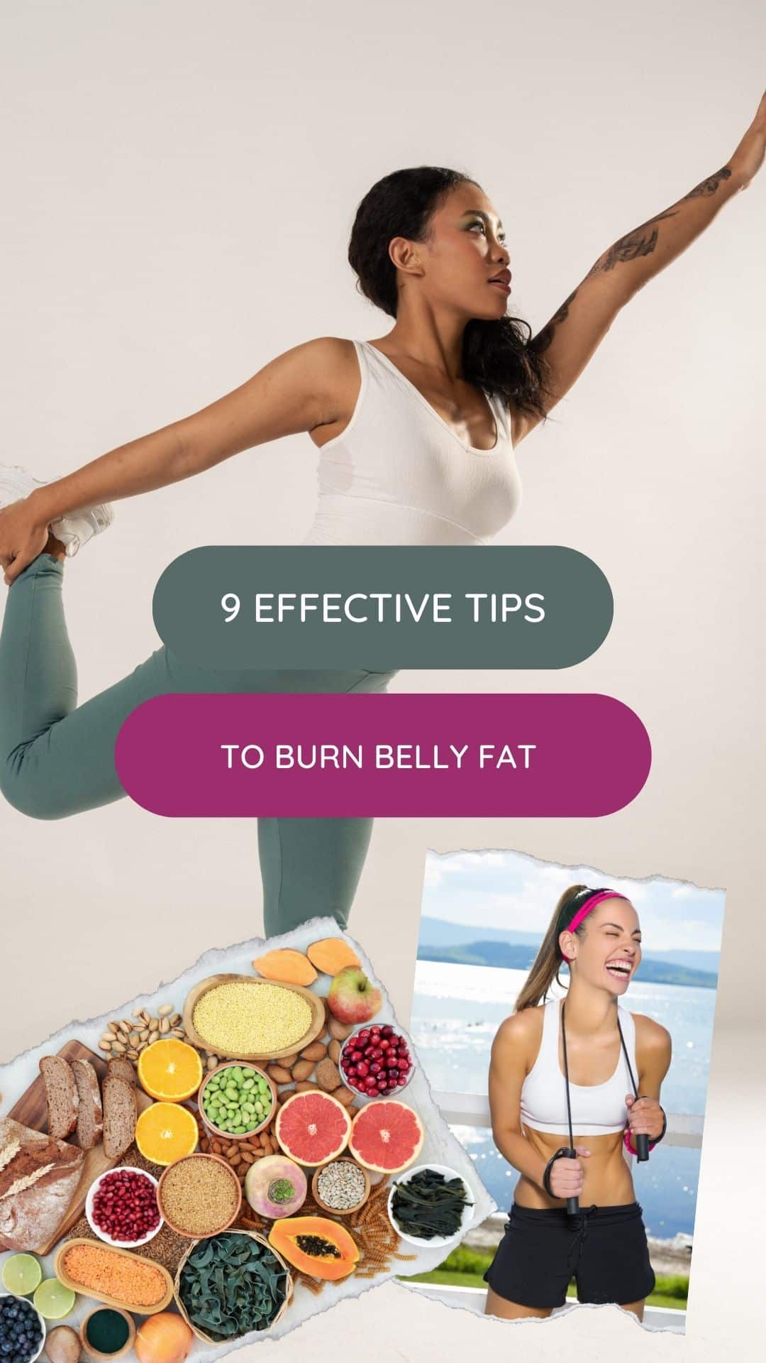 Woman performing belly fat burning exercise at home