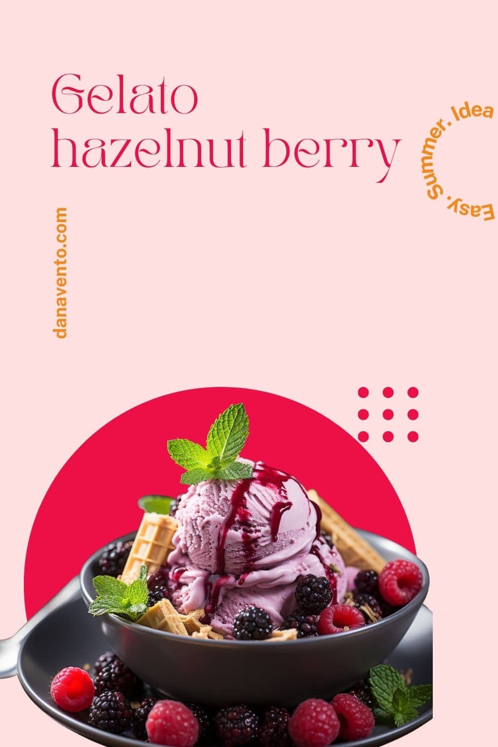 hazelnut-berry gelato summer in a bowl