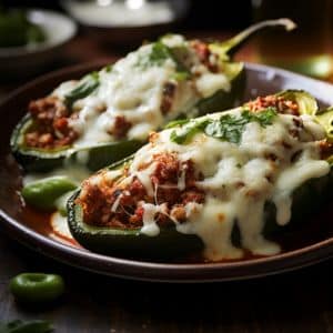 cheesy stuffed poblano peppers