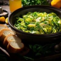 recipe for zucchini ribbon salad ready to serve