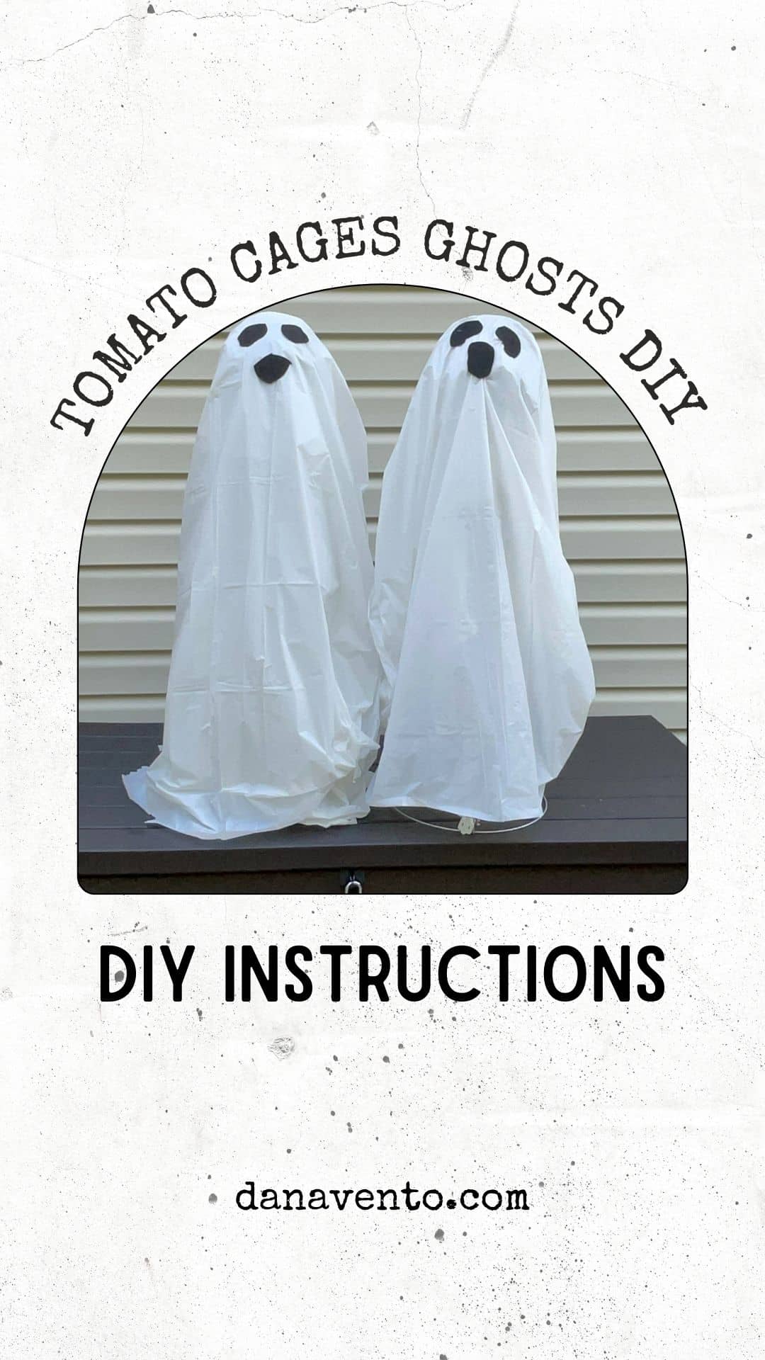 DIY outdoor ghosts made using my tomato cage ghost instructions
