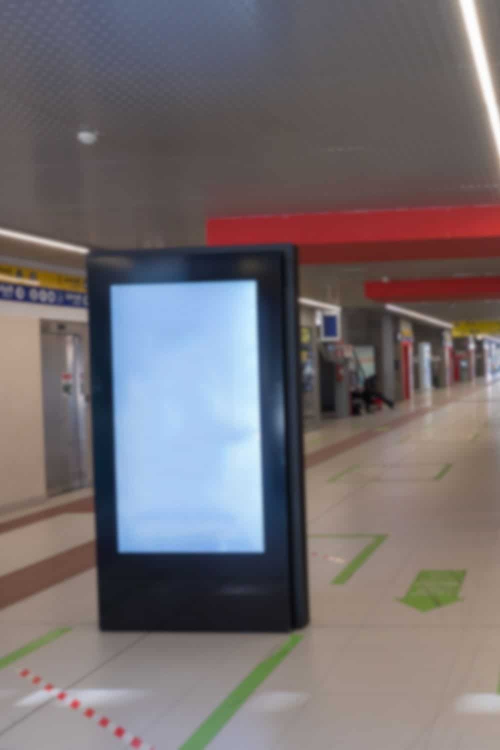 Informational Screen inside an Italian Train Station
