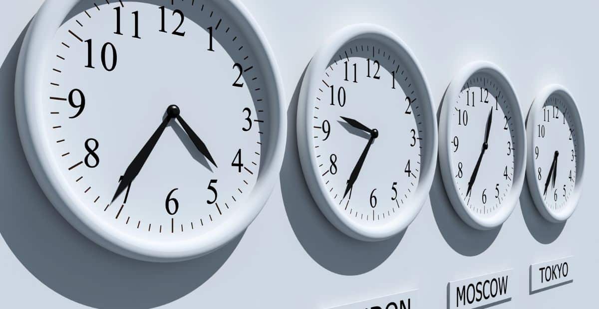 clocks with time zones for transatlantic flights