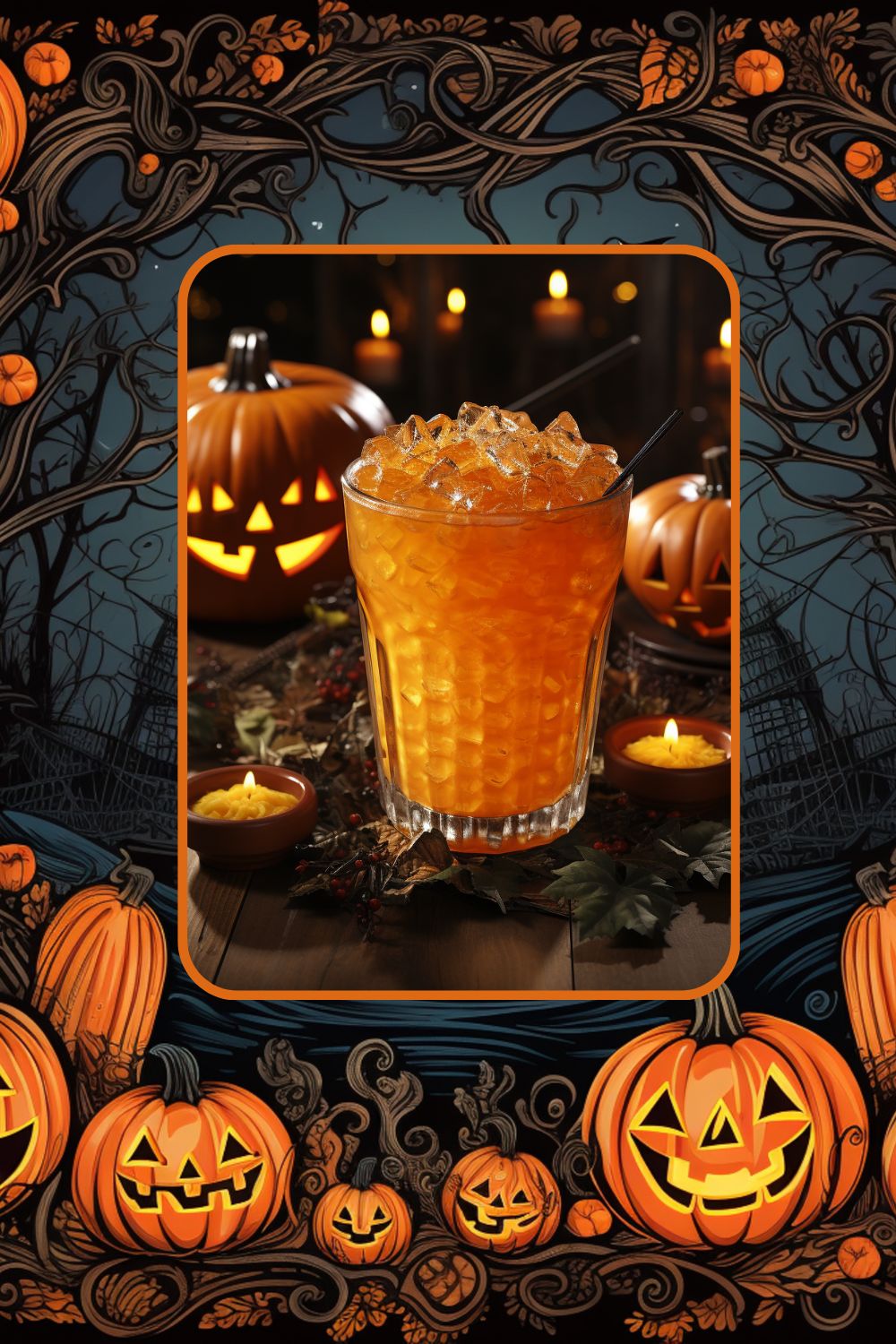 Fanta Orange in a Glass for Halloween