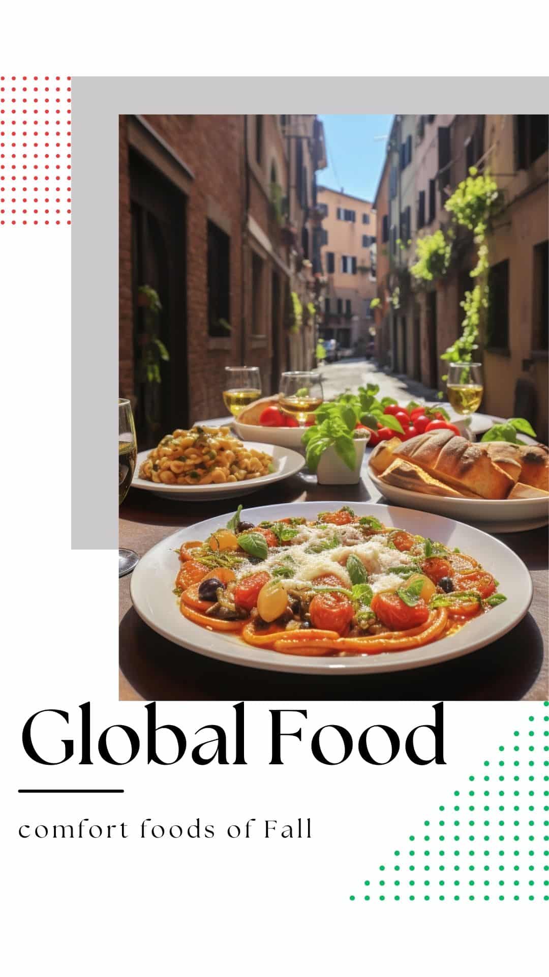 Global Comfort Food on a side street in Europe