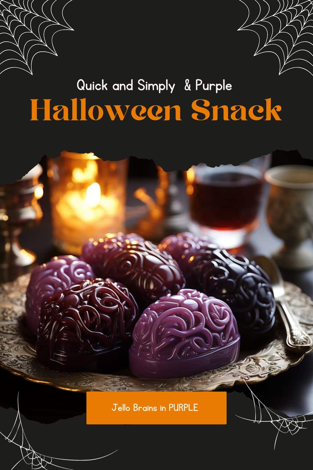 Jello Brains in PURPLE for Halloween parties 