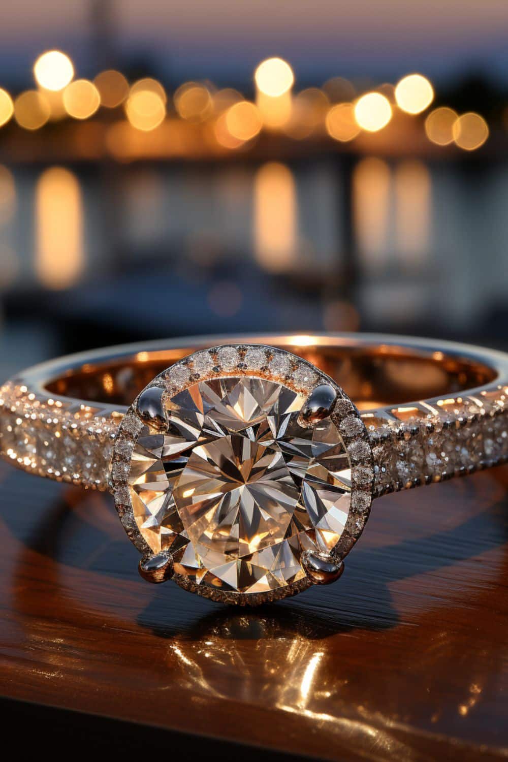 The vacation proposal engagement ring