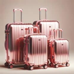 Best European Carry On Luggage in Metallic Pink