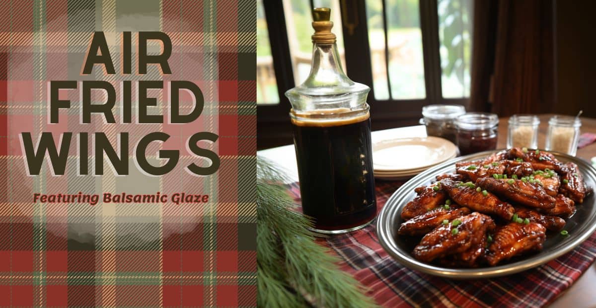 glazed wings with balsamic dressing