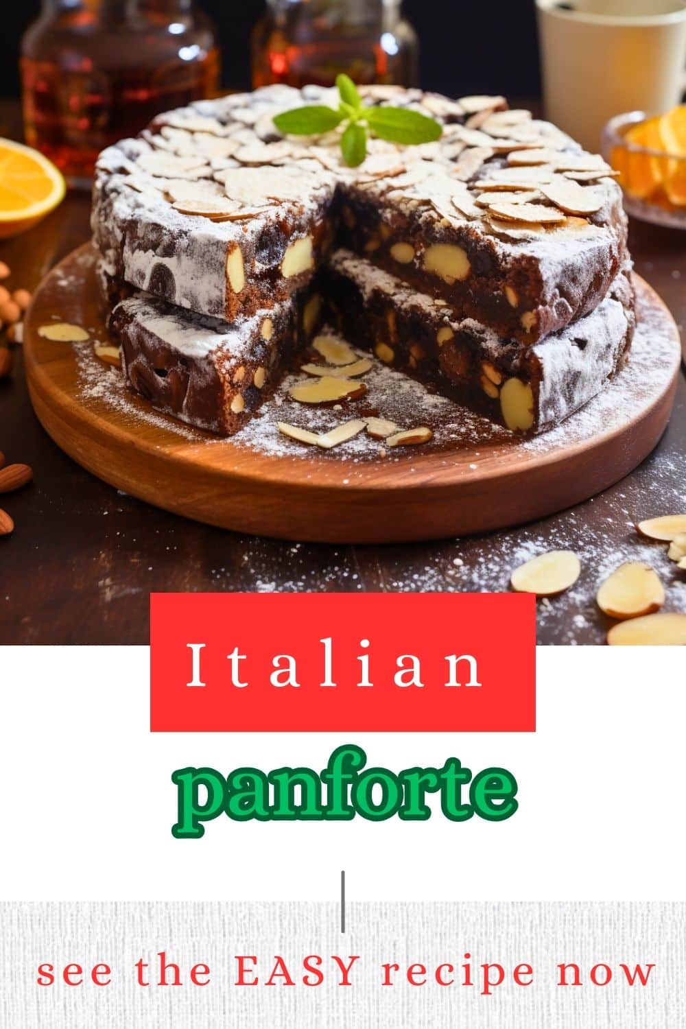 Italian Panforte stacked on one another