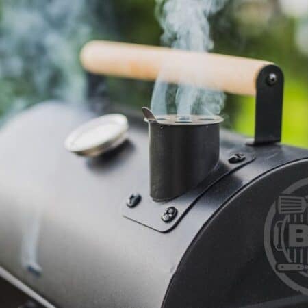 Offset smoker with firebox